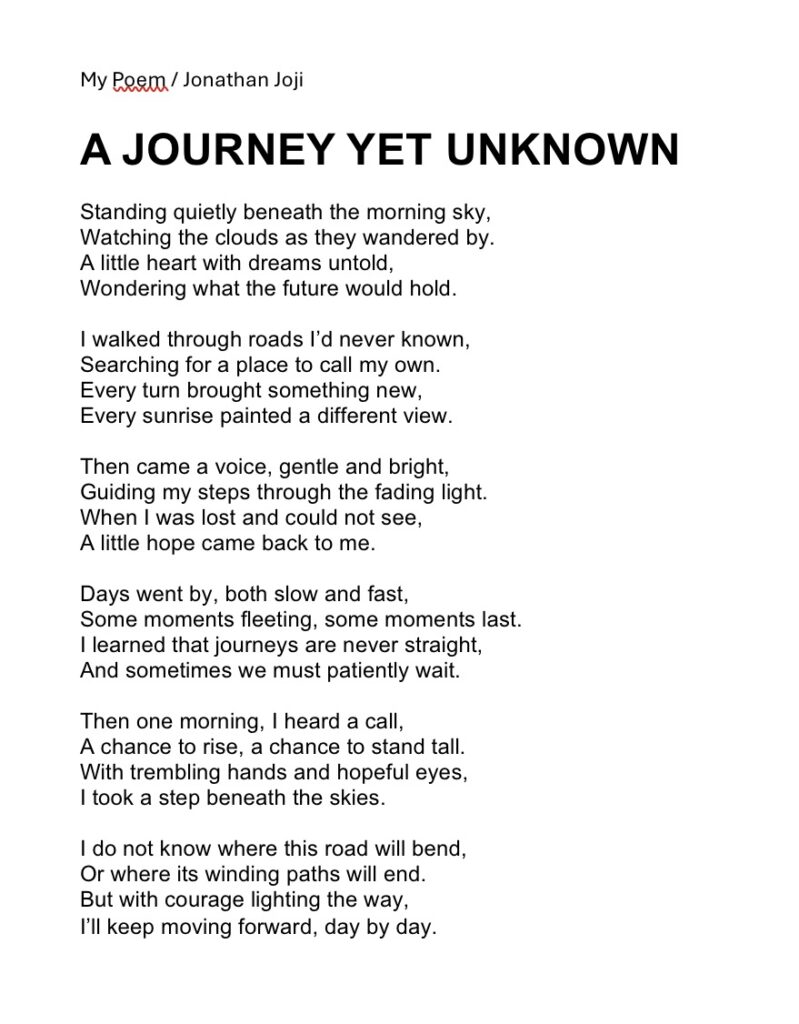 Poem - Jonathan Joji
